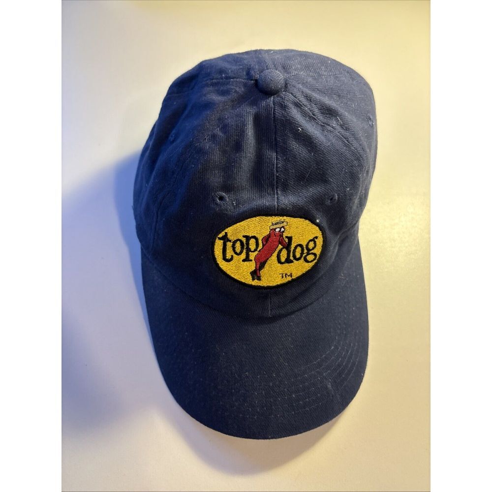 Port Authority Top Dog Baseball Hat, Navy With Yellow/Red Image, Adjustable - Picture 1 of 2